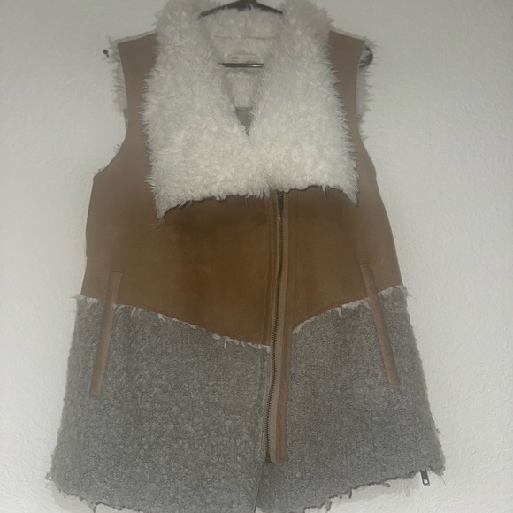 Anthropologie | Sherpa Moto Vest size L - Picture 2 of 5